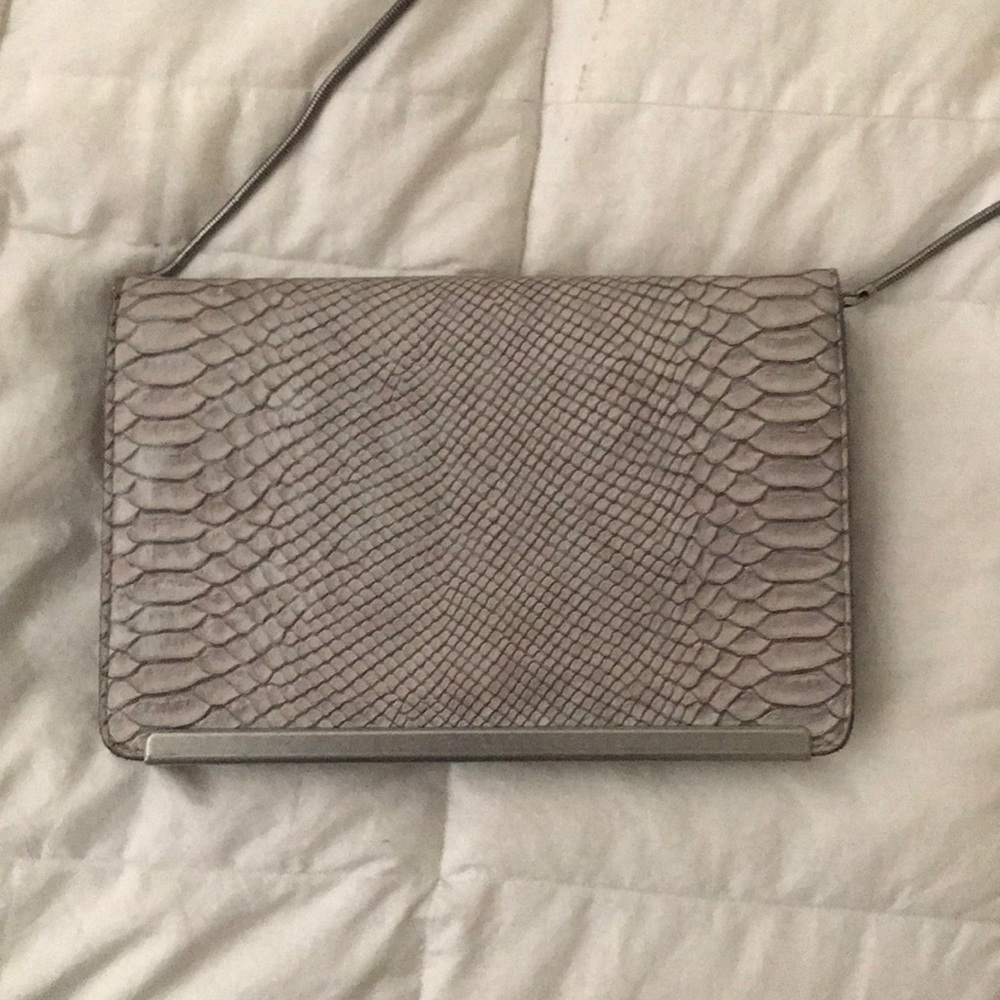 Madewell snakeskin print “the everyday clutch”